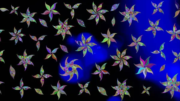 Çiçekli karalama şeklinde Raster çiçek deseni. Yumuşak, yaz çiçekli arka plan. Siyah renkte çiçekler.