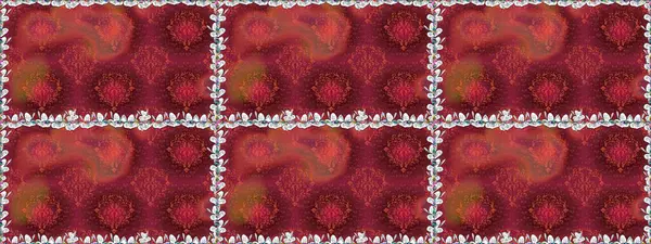 Süslü, dikişsiz, soyut çiçeklerle süslenmiş. Çiçek deseni duvar kağıdı, desen dolguları ve web sayfası arka planı için kullanılabilir. Şekillendirilmiş çiçeklerle kusursuz desen.