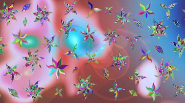 Tarafsız renklerde çiçekler. Küçük çiçekte sevimli çiçek deseni var..