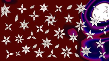 Tomurcukları papatya çiçekleri olan sevimli bir çiçek deseni. Eskiz geçmişi. Raster illüstrasyonu. Kumaş, tekstil, duvar kağıdı baskısı için. Eski usul. Miles Fleur, dandik süs.