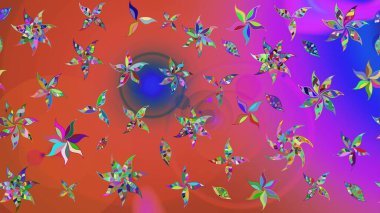 Raster illüstrasyonu. Çiçek çelengi. Kıvırcık, parlak örgü. Desen, çizim, çiçek sınırı. Güzel, parlak, pürüzsüz kumaş, tuval. Klasik eski arkaplan.