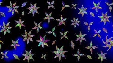 Yumuşak, bahar çiçekleri siyah renklerde. Raster çiçekleri klasik tarzda çizilmiş. Raster illüstrasyonu. Çiçekli yumuşak çizim deseni.