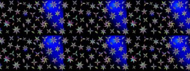 Siyah renklerde. Raster illüstrasyonu. Çiçekli güzel suluboya desen.