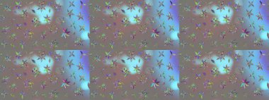 Raster Güzel kumaş deseni. Raster suluboya deseni, narin çiçekler, gri çiçekler, tebrik kartı şablonu..