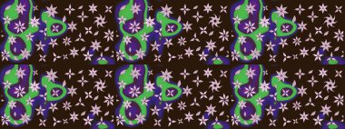 Renkli Bahar Teması eskiz kalıbı. Düz Çiçek Elementleri Tasarımı. Çiçek deseni. Raster çizimi. Güzel kumaş deseni..