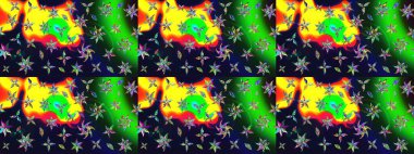 Küçük çiçekteki sevimli çiçek deseni. Gri renkli çiçekler.