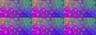 Çiçekli, yapraklı, çiçek desenli eskiz. El çizimi. Raster illüstrasyonu.