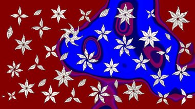 Tatil havası. Raster güzel bir çiçek deseni çizmiş. Bahar mevsimi. Nazik romantik baskı.