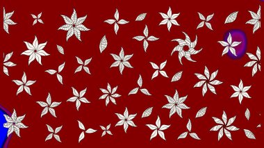 Çiçek desenli çizim. Raster illüstrasyonu. Asya tekstil tarzında. Güzel kumaş deseni. Renkli Bahar Teması eskiz kalıbı. Düz Çiçek Elementleri Tasarımı.