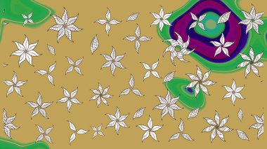 Raster Moda kumaş deseni. Çizgi çizimi kalıbı. Şirin çiçekler..