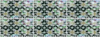 Küçük çiçekteki sevimli çiçek deseni. Birçok gri soyut çiçekli tropik, pürüzsüz desen. Varicologray raster kusursuz illüstrasyon.