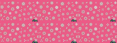 Üzerinde pembe renkte çiçekler olan bir çiçek deseni çiz. Suluboya tarzında pembe renkte çiçekler.