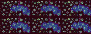 Sevimli küçük çiçek desenle. Raster resim. Çiçek desenli çiçek ve yaprakları ile.