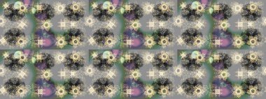 Kar taneleri deseni. Raster kar taneleri arka planda. Kar tanesi rengarenk desen. Raster illüstrasyonu. Soyut kar taneleri arkaplanda izole edilmiş düz tasarım.