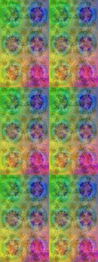 Renkli elementlerle Raster ilginç desen.