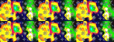 Güzel çiçek deseni. Renkli Bahar Teması eskiz kalıbı. Düz Çiçek Elementleri Tasarımı. Sarı renkte çiçekler.