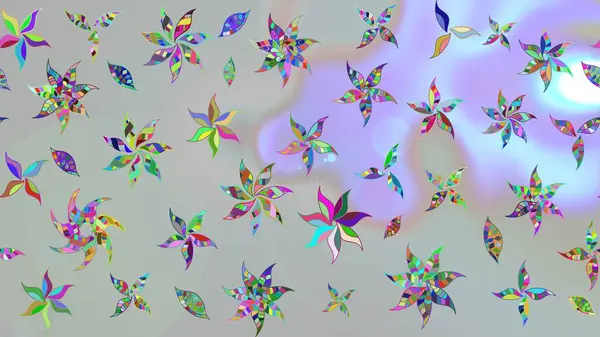 Hediye ambalaj kağıdı, tebrik kartları, posterler ve pankart tasarımı. Gri renkli çiçekler. Raster düz çiçek çizim deseni.