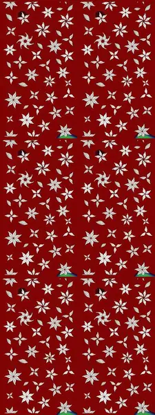 Sanat, çiçeklere ilham veriyor ve arka planda bırakıyor. Karalama çiçekleri çizim kalıbı. Raster deseni. Kırmızı el çizimi desen.