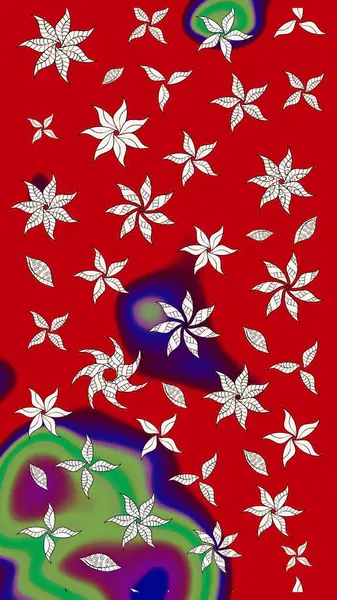 Raster illüstrasyonu. Bahar çiçekleriyle güzel bir çiçek deseni çizmişsin. Güzel kumaş deseni.