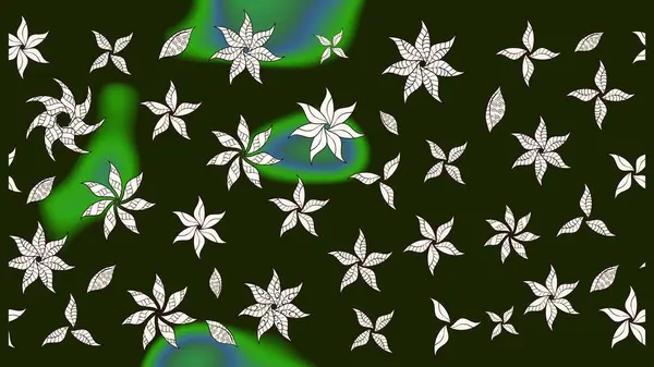 Çiçekli karalama şeklinde Raster çiçek deseni. Nazik, narin çiçek arkaplanı. Gri renkli çiçekler.