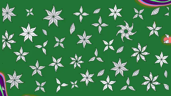 Raster suluboya çiçek deseni, narin çiçekler, yeşil çiçekler, tebrik kartı şablonu. Güzel kumaş deseni.