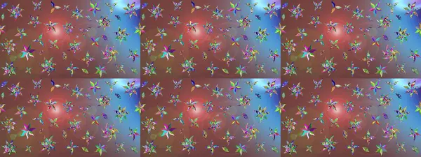 Kahverengi renkli çiçekler. Çiçekli karalama şeklinde Raster çiçek deseni. Nazik, sevimli çiçek arkaplanı..