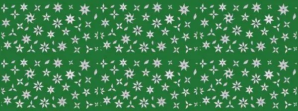 Yeşil renkli çiçekler. Raster illüstrasyonunda çiçek deseni çizimi.