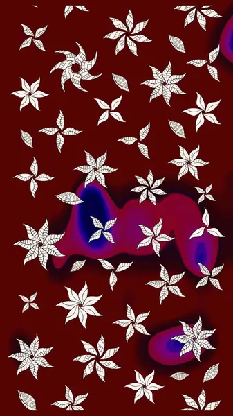 Çiçek desenli eskiz, yaz çiçekleri. Kırmızı renkte çiçekler. Renkli Bahar Teması eskiz kalıbı. Düz Çiçek Elementleri Tasarımı.