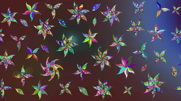 Kahverengi renkli Asya tekstili. Raster illüstrasyonu. Suluboya çiçekli çiçek deseni.