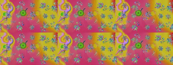 Süslü kumaş deseni. Çiçekli çiçek deseni, suluboya. Raster deseni.