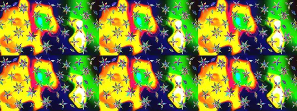 Güzel çiçek deseni. Renkli Bahar Teması eskiz kalıbı. Düz Çiçek Elementleri Tasarımı. Sarı renkte çiçekler.