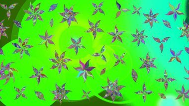 Raster - stok. Yeşil çiçekli eskiz deseni, suluboya çiçek deseni, sevimli çiçek, duvar kağıdı, kart veya kumaş için fayanslı.