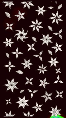 Çiçek desenli eskiz. Renkli Bahar Teması eskiz kalıbı. Siyah renkli çiçekler. Düz Çiçek Elementleri Tasarım Raster illüstrasyonu.