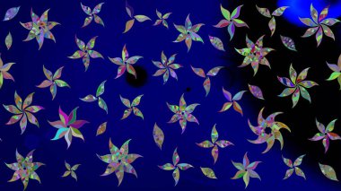 Mavi renkli çiçekler. Küçük çiçekte sevimli çiçek deseni var..