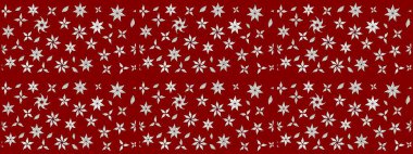 Kırmızı çiçekli eskiz deseni, suluboya çiçek deseni, sevimli çiçek, duvar kağıdı, kart ya da kumaş için fayanslı. Raster - stok.