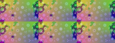 Tarafsız renklerde çiçekler. Raster illüstrasyonu. Tropikal çizim çiçek deseni.