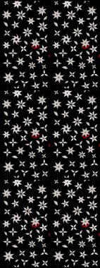 Siyah renkli çiçekler. Elle boyanmış suluboya resim çizimi çiçekler ve bitkiler.