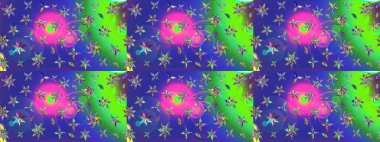 Çiçekli çiçek deseni, suluboya. Süslü kumaş deseni. Raster deseni.