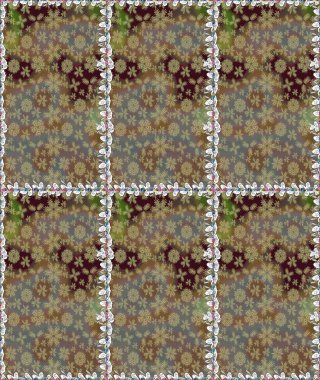 Renkli kahverengi çizim deseni. Doodle tarzı. Elle çizilmiş sonbahar çiçeği deseni. Kahverengi renkli çiçekler. Tekstil ve kapak tasarımı için mükemmel.