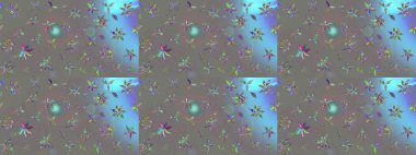 Küçük bir çiçekte eskiz deseni. Hoş bir çiçek geçmişi var. Raster illüstrasyonu. Güzel kumaş deseni.