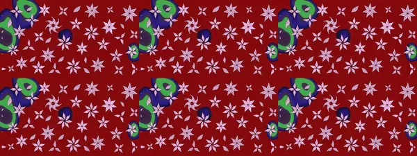 Kırmızı yapraklı yabani çiçekler. Suluboya, elle çizilmiş. Raster illüstrasyonu. Taslak arkaplan deseni.