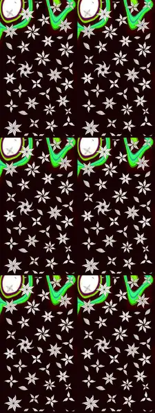 Küçük çiçekteki sevimli çiçek deseni. Siyah renklerde. Soyut çiçek çizim kalıbı arka planı. Raster deseni. Raster illüstrasyonu.