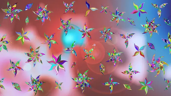 Hediye ambalaj kağıdı, tebrik kartları, posterler ve pankart tasarımı. Pembe renkli çiçekler. Raster düz çiçek çizim deseni.