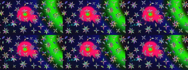 Raster illüstrasyonu. Gri renklerde. 3D çiçekler, çizim.