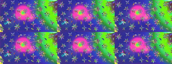 Çiçekli çiçek deseni, suluboya. Süslü kumaş deseni. Raster deseni.