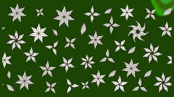 Yeşil renkli çiçekler. Küçük çiçekte sevimli çiçek deseni var..