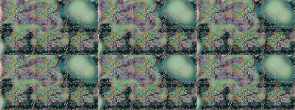 Raster illüstrasyonu. Güzel çiçekli kusursuz desen ve gri renkli yapraklar, suluboya çiçek deseni, duvar kağıdı, kart veya kumaş için fayanslı.