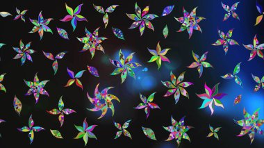 Küçük çiçekteki sevimli çiçek deseni. Raster deseni. Raster illüstrasyonu. Soyut çiçek çizim kalıbı arka planı. Gri renklerde.