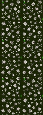 Raster. Gri renkli güzel çiçekli çizim deseni, suluboya çiçek deseni, duvar kağıdı, kart veya kumaş için fayanslı..