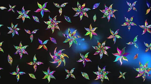 Küçük çiçekteki sevimli çiçek deseni. Raster deseni. Raster illüstrasyonu. Soyut çiçek çizim kalıbı arka planı. Gri renklerde.